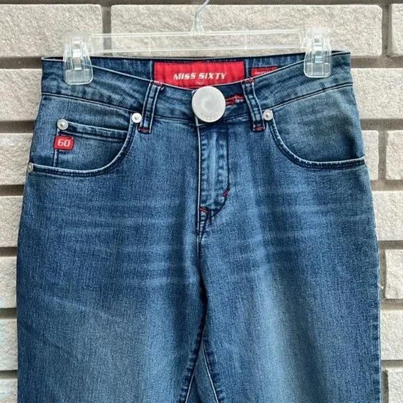 Miss Sixty Vintage Y2K Snuffles Denim Straight Leg Jeans Sz 27 - Picture 2 of 13